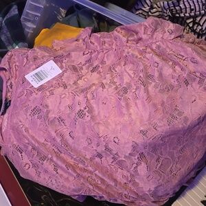 Pink lace top